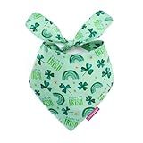 LunaMarie - Luxury Pet Birthday Bandanas -Premium & Silky Poly Fabric | 100% Handmade | Custom Shape Dual Layered (A Wee Bit Irish, Medium)