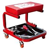 Torin Big RED TR6300-3 250lbs Red Rolling Automotive Creeper Garage/Shop Seat: Padded Mechanic Stool with Tool Large Tray Suitable for garages, Repair Shops
