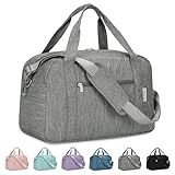 Narwey 18" Carry on Bag Underseat Luggage for Airplane Spirit Airlines Personal Item Bag Travel Duffel Bag Small Gym Bag Weekender Overnight Bag with Wet Pocket for Women and Men (Grey)
