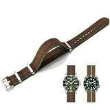 Niziruoup Nylon Elastic Watch Strap Military Parachute Style Watch Band 18mm 20mm 22mm Premium Striped Nylon One-Piece French Paratrooper Watchband Smartwatch Band Replacement Strap for Men Women