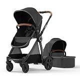 Mompush Ultimate2 Full-Size Stroller with Bassinet, Newborn to Toddler