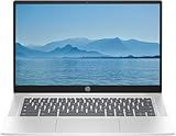 HP 2026 Lightweight Portable Chromebook, 14'' HD IPS Display, Intel Quad-Core N Processor Up to 3.70GHz, 4GB DDR5, 128GB SSD Storage, Ultra-Fast 6th Gen WiFi, Chrome OS, Pastel Silver, Renewed