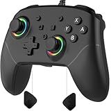 BETMI Wired Pro Controller for Switch 2, C Button, 9-Axis, Hall Effect Joysticks Gamepad, Marco/Programmable, Back Button, Dual Vibration, 3.5mm Audio Jack