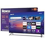 Roku Smart TV 2025 – 55-Inch Select Series, 4K HDR TV – Roku TV with Enhanced Voice Remote – Flat Screen LED Television with Wi-Fi for Streaming Live Local News, Sports, Family Entertainment