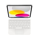 Apple Magic Keyboard Folio: iPad Keyboard and case for iPad (A16 and 10th Generation), Detachable Two-Piece Design that attaches magnetically, Built-in trackpad, US English – White