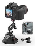 Ulanzi SC-02 Heavy-Duty Suction Cup Mount for Camera/Accessory (4.5"), Pump-actived Vacuum Camera Suction Cup Mount for Action Cameras w Quick Release NATO Magic Arm Car Boat Windshield Window Mount