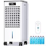 Windowless Portable Air Conditioners, Evaporative Air Cooler w/3 Modes & 3 Speeds, 12H Timer for Smart Auto-off, 2-Gal Tank for 20H Cooling,16FT Remote,No Hose Needed,46db Swamp Cooler