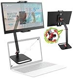 AiFeelife Adjustable Portable Monitor Stand Holder for 6-18.5 Inch Screen,Upgrade Version Desktop Expandable Display Base, Universal Aluminum Portable Monitor Holder 12.9inch Tablet Stand