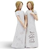BORLESTA Best Friend Birthday Gifts for Women - Friendship Gifts for Women, Gift for Friends Women, Sister Birthday Gift, Bestie Gift for Women - Friend Hand-Painted Figure
