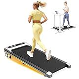 Yagud Walking Pad Treadmill with Incline for Home Office, Portable Under Desk Treadmill with Remote Control and LED Display, Walking Jogging Running Machine (Black)