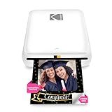 KODAK Step Instant Smartphone Photo Printer - Portable Mini Color Wireless Mobile Printer - Zink 2x3” Sticky-Back Photos - Bluetooth Compatible with iOS & Android Devices - Fun Editing App - White