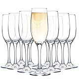 UMEIED Champagne Glasses, Set of 12 Champagne Flutes with Classic Shape, Long stem Sparkling Wine glasses for Wedding, Restaurant, Bar, Wine Toasting, Clear