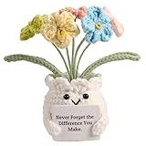 YOOJEE Forget-Me-Not Crochet Flower Potted Plant Gift