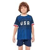 Soccer Jersey Kids USA Soccer Jersey National Team Boys&Girls Soccer Shorts Youth Football Practice Jersey/Shirt Set Gift for Soccer Fans