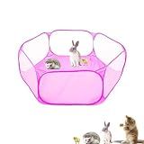 Small Animals Playpen, Portable Pop-up Open Interactive Pet Tent, Indoor Outdoor Fence for Rabbits, Guinea Pig, Hamster, Chinchillas, Kittens, Puppies