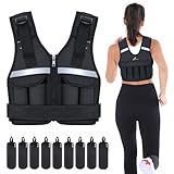 Adjustable Weighted Vest Weights Set: Sportneer 2 4 6 8 10 12 14 16 18 Lbs Body Weight Vests 9 In 1 Fast Adjust Running Vest for Men Women Gym Home Workout Fitness Exercise Strength Training 2-18 Lbs