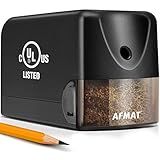 AFMAT Electric Pencil Sharpener, Heavy Duty Pencil Sharpener for Classroom, 6.5-8mm No.2/Colored Pencils, UL Listed, 10,000+ Sharpenings, Electric Pencil Sharpeners for Home, Office, PS13