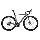 SAVADECK Lightweight Full Carbon Fiber Racing Bike for Adults, with Shimano R7120 24-Speed Shift Set, Epuiped with Carbon Fiber Frame and Wheelset, Hydraulic Oil Disc Brakes (Grey, 44cm)