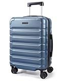 LIGHT FLIGHT Carry On Luggage 22x14x9 Airline Approved, Expandable Carry On Suitcases with Wheels, Lightweight Luggage, Durable Hard Shell 20 Inch Rolling Suit Case for Men Women Travel,Royal Blue
