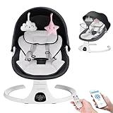 Baby Swing for Infants to Toddler Electric Newborn Swing with 5-Speed 3-Seat Positions 5-Point Carabiner,with Bluetooth Music 10-Preset Melodies, Indoor and Outdoor use