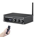 Inwa Bluetooth Audio Stereo Amplifier, 200W Dual Channel Mini Hi-Fi Stereo Receiver, 2.0CH Power Amp w/HDMI(ARC), Opt, Coax, USB, RCA for Home Speakers 100W x 2 with LED Display, Bass/Treble Control
