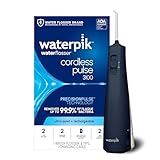 Waterpik Cordless Pulse Rechargeable Portable Water Flosser for Teeth, Gums, Braces Care and Travel with 2 Flossing Tips, Waterproof for Shower, ADA Accepted, WF-20 Blue, Packaging and Tips May Vary