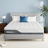FATHOM Firm Queen Mattress 10 Inch Memory Foam Mattress Queen Size Bed in a Box for Back Pain Relief and Cool Sleep with Gel Foam and Removeable Fiberglass Free Cover, CertiPUR-US Certified