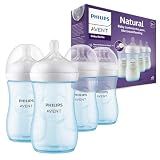 Philips Avent Natural Baby Bottles, Medium Flow, 9 oz, BPA-Free, 4-Pack