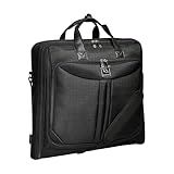ZEGUR Premium Suit Garment Bag Carry On - Hangs 4 Suits - Travel & Business with Shoulder Strap and Laptop Compartment