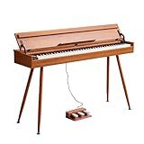 KUMENG Digital Piano 88 Key Weighted Keyboard,Full-Size Desk Progressive Hammer-Action Electric Piano For Beginners, With Sheet Music Stand, Pedal,Power Adapter, Headphone Mode, Usb-Midi
