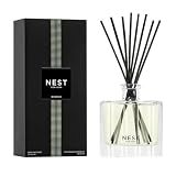 NEST New York Reed Diffuser, Bamboo - 5.9 fl oz - Fragrance for Up to 90 Days - Reusable, Refillable Glass Holder - Includes 8 All-Natural Reed Sticks - Flame Free