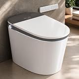 EPLO Smart Toilet Bidet with Auto Open Close,1000 Gram MaP Flush Score,Foam Dispenser, ADA Comfort Height, Moving Dryer,Auto Flush,Heated Seat,One Piece Elongated Toilet with Tank Built in U8MAX