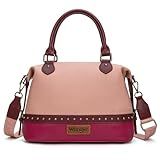Wrangler doctor bag satchel purse for women two tone barrel satchel handbags and womens shoulder bag WG293-S5110PK
