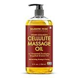 Majestic Pure Cellulite Massage Oil with Vegan Collagen, Body Oil 8 fl oz