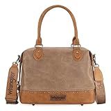 Wrangler Satchel Bag for Women Top handle Handbags Doctor Bag Vintage Purse and Leather Like Crossbody Bag for women With Wide Strap WG122-S5110KH