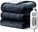 Heated Blanket,Soft Flannel Heated Throw Blanket,Fast Heating Electric Throw Blanket with 8 Heating Levels,9 Hours Auto Shut Off,Home Sleep Electric Blanket Throw, A Thoughtful Gift for Elders