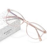 Madison Avenue Blue Light Blocking Glasses Anti Eyestrain UV Glare Blue Light Glasses for Women TV Phone Computer Gaming Eyeglasses Liberty (Crystal Brown)