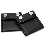 2 Pcs Premium PU Leather Fixing Clips, Black