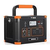 Portable Power Station 500W(Peak 1000W), 519Wh Outdoor Solar Generator