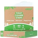 Eco Solve Toilet Bowl Cleaner Strips 60 Count, Unscented Eco-friendly, Non-toxic, Septic Safe, Removes Odors & Stains, Plastic-free, Natural Toilet Bowl Cleaner for Quick and Easy Cleaning