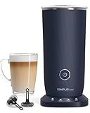 SIMPLETASTE Milk Frother, 4-in-1 Electric Milk Frother and Steamer, Automatic Warm and Cold Foam Maker and Milk Warmer for Latte, Cappuccinos, Dark Blue