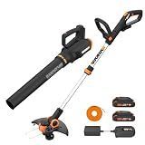WORX 20V 12" Cordless String Trimmer & 360CFM Leaf Blower Kit, WG928