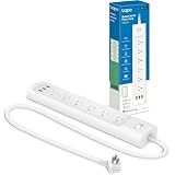 Tapo Smart Wi-Fi Power Strip- 6 Individually Controlled Smart Outlets and 3 USB Ports with Surge Protection, Matter, Works w/Alexa, Google Home, Siri, & Bixby, No Hub Needed, Tapo P316M