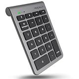 Macally Bluetooth Number Pad for Laptop - Wireless Numeric Keypad - 22 Key Numeric Keypad for Data Entry, Numpad Compatible with MacBook, iPad, iPhone, iOS, Laptop, PC, Android