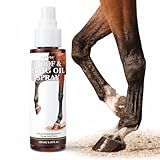 ulroyda Hoof Oil Spray for Horse – Deep Hydration & Frog Care | Jojoba, Coconut & Tea Tree Formula | Repairs Dry, Cracked, Brittle Hooves & Boosts Natural Shine | 3.38 oz