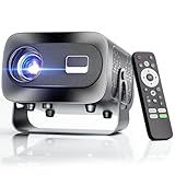 Mini Projector with WiFi and Bluetooth, Electric Focus & Vertical Keystone, 1080P HD 4K Support, Smart Projector with Built-in Streaming Apps, Portable Projector for Outdoor & Home Movie