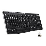 Logitech K270 Full Size Wireless Keyboard for Windows - Black
