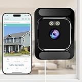 4K Window Security Camera for Home: 2.4GHz&5GHz WiFi Window Camera with Dual-Light Color Night Vision - Indoor Window Cam with Motion Detection for Home Security - with 2 Multiple Angles Window Mounts