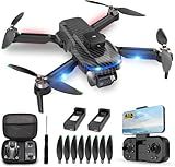 4K Drones with Camera for Kids,Drones for Adults withEmergency Stop, Headless Mode, 360° Flips, CarryingCase & 2 Batteries,Wireless RC Toys for Boys Girls(Black)