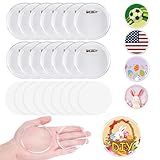 Happizza 25pcs Acrylic Clear Button Pins,2.76 Inch Custom Pin Badges, DIY Blank Buttons Pins,Round Photo Buttons Personalized Button Making kit for Craft
